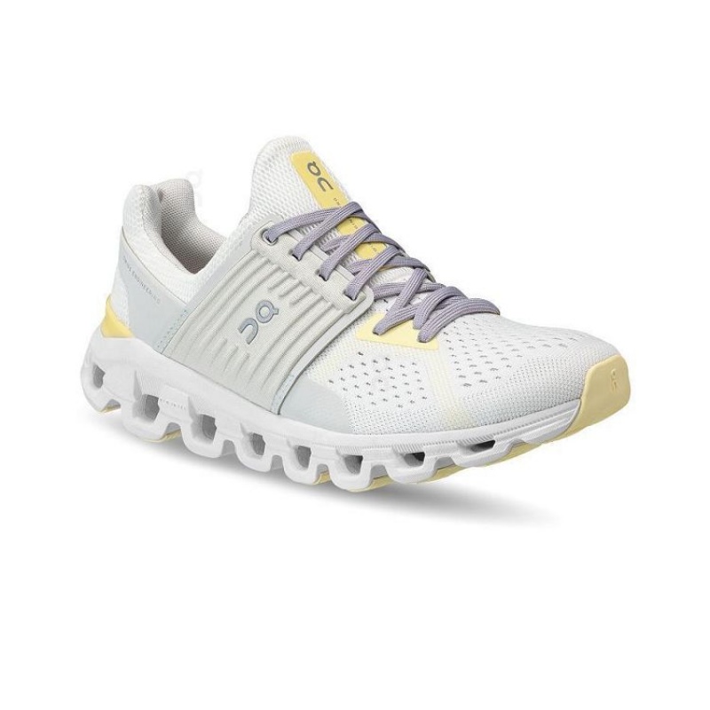 White / Yellow On Cloud Cloudswift Women's Running Shoes | On_IN8739
