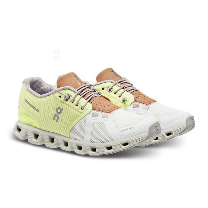 Yellow / White On Cloud Cloud 5 Women's Sneakers | On_IN8193